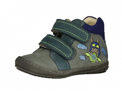 Szamos 1896-20831 Fiú első lépés cipő repülős mintával - szürke