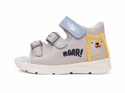 Ponte20 DA05-6-1613 Fiú supinált szandál medve-kontúr mintával - szürke